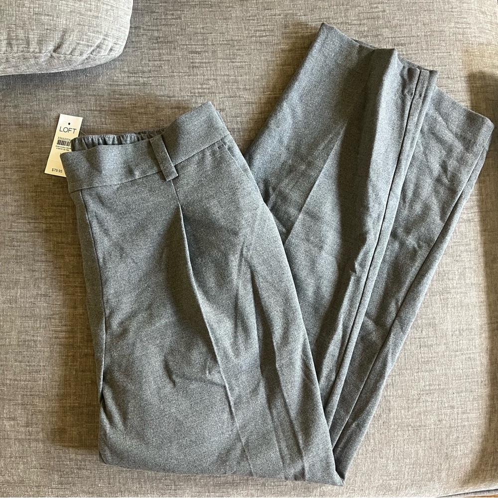LOFT Women Charcoal Dress Pants